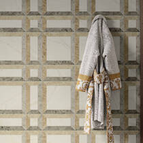 Керамограніт Versace Tarsia 0014087 Frame Avorio  Lux 3D Rett 60х120 см, фото №1