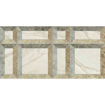 Керамограніт Versace Tarsia 0014087 Frame Avorio  Lux 3D Rett 60х120 см, фото №2