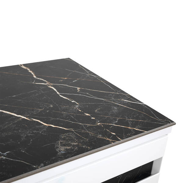 Тумба Аква Родос Ostin подвесная белый мат со столешницей Namibia Black 90 см, фото 10