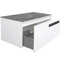 Тумба Аква Родос Ostin підвісна білий мат зі стільницею Namibia Black 90 см, фото №6