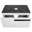 Тумба Аква Родос Ostin подвесная белый мат со столешницей Namibia Black 90 см, фото 8