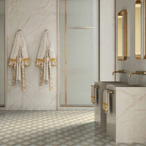 Керамограніт Versace Tarsia 0015281 Avorio Apuano Lux 3D Rett 60х120 см, фото №5