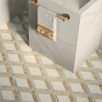 Керамограніт Versace Tarsia 0015281 Avorio Apuano Lux 3D Rett 60х120 см, фото №6