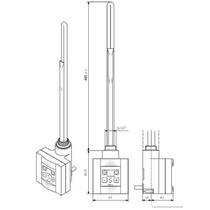 Блок керування Terma KTX WEKT408T916U з теном 800 Вт білий, фото №2