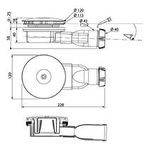 Сифон для піддона Radaway R400W Slim хром, фото №2