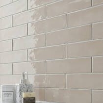 Плитка Revigres Brick White Glossy 7x29 см, фото №1