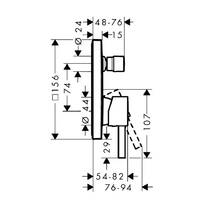 Змішувач прихованого монтажу Hansgrohe Finoris 76415340 хром чорний матовий, фото №3