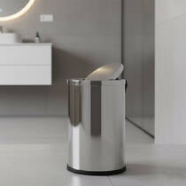 Мусорное ведро Bossini V50011000030008 5 л хром, фото №1