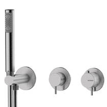 Змішувач прихованого монтажу для душу Bossini Nobu INZ227 з термостатом та душовим набором сталевий, фото №2