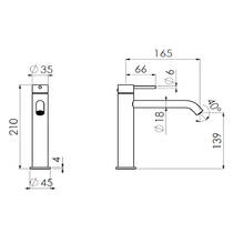 Змішувач для раковини Bossini Nobu INZ203 сталевий, фото №3
