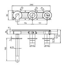 Смеситель скрытого монтажа для ванны Bossini Nobu INZ213 стальной, фото №3