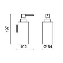 Дозатор для жидкого мыла Bossini Inox Line V50409 с держателем нержавеющая сталь матовый, фото №3