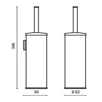 Щітка для унітаза Bossini Tondo V50107 з тримачем, хром, фото №3
