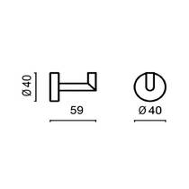 Крючок Bossini Tondo V50106 одинарный никель матовый, фото №3