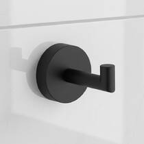 Гачок Bossini Tondo V50106 одинарний чорний матовий, фото №1