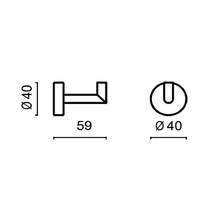 Гачок Bossini Tondo V50106 одинарний кава матовий, фото №3