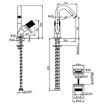 Змішувач для раковини Bossini Ply-R Z00901 мідь матовий, фото №3