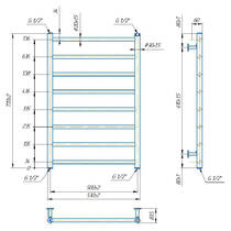Рушникосушарка водяна Маріо Inox Флет 770х530/500 полірована нержавіюча сталь, фото №3
