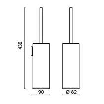 Щітка для унітаза Bossini Inox V50407 з тримачем хром матовий, фото №3