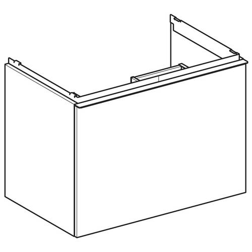 Тумба для раковины Geberit Acanto 503.004.01.1 подвесная белый глянец, фото 3