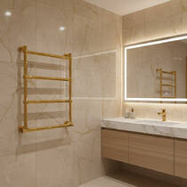 Рушникосушарка електрична Margaroli Sole 512/TS 638,5х520 золото, фото №1