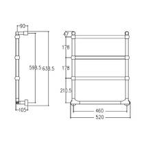 Рушникосушарка електрична Margaroli Sole 512/TS 638,5х520 золото, фото №3