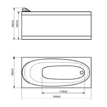Ванна гидромассажная акриловая WGT Water Rialto Arona 180x90 см, фото №2