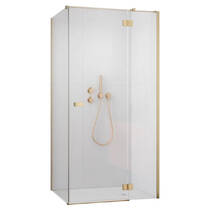 Душова кабіна Radaway Garda Gold KDJ 10709090-99-01R 90x90x195 см профіль золото брашоване, скло прозоре, фото №2