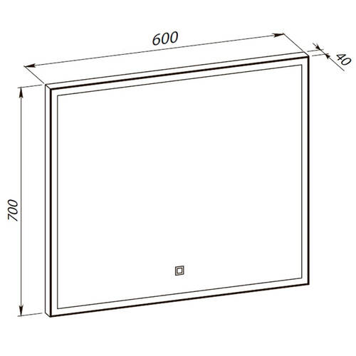 Дзеркало Аква Родос Luce 27309 з LED-підсвічуванням 600х700 мм, білий, фото 7