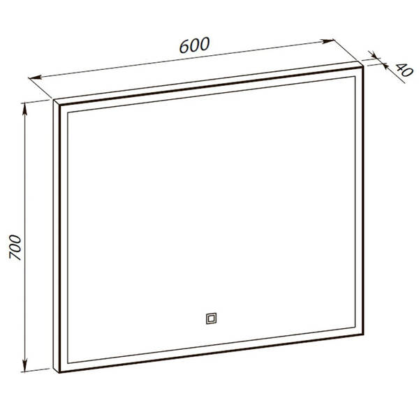 Дзеркало Аква Родос Luce 27309 з LED-підсвічуванням 600х700 мм, білий, фото 7