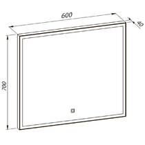 Дзеркало Аква Родос Luce 27430 з LED-підсвічуванням 600х700 мм, золото, фото №6