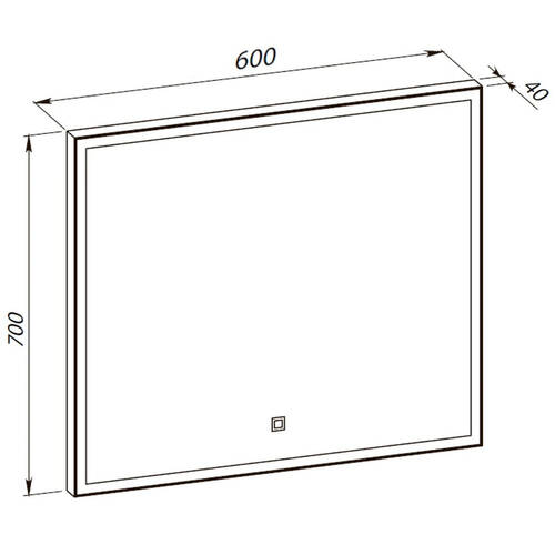 Дзеркало Аква Родос Luce 27430 з LED-підсвічуванням 600х700 мм, золото, фото 6
