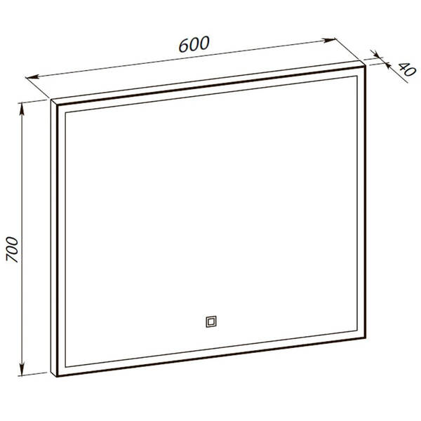 Дзеркало Аква Родос Luce 27430 з LED-підсвічуванням 600х700 мм, золото, фото 6