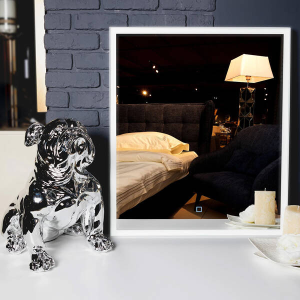 Дзеркало Аква Родос Luce 27430 з LED-підсвічуванням 600х700 мм, золото, фото 8