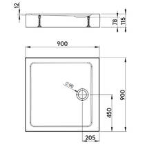Душовий піддон Radaway Doros C White SDRC9090 90x90 см, білий глянець, фото №3
