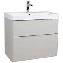 Тумба Аква Родос Амеріна 32226 консольна кашемір з раковиною Deep 75 см, фото №2