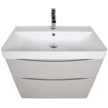 Тумба Аква Родос Амеріна 32226 консольна кашемір з раковиною Deep 75 см, фото №6