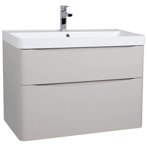 Тумба Аква Родос Амеріна 32228 консольна кашемір з раковиною Deep 90 см, фото 2