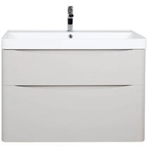 Тумба Аква Родос Амеріна 32228 консольна кашемір з раковиною Deep 90 см, фото №4