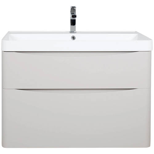 Тумба Аква Родос Амеріна 32228 консольна кашемір з раковиною Deep 90 см, фото 4