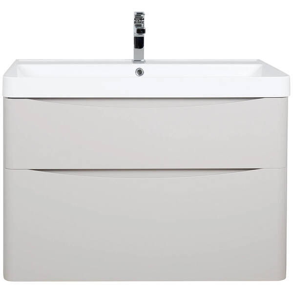 Тумба Аква Родос Амеріна 32228 консольна кашемір з раковиною Deep 90 см, фото 4