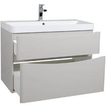 Тумба Аква Родос Амеріна 32228 консольна кашемір з раковиною Deep 90 см, фото №3