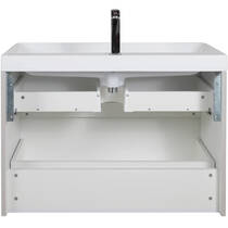 Тумба Аква Родос Амеріна 32228 консольна кашемір з раковиною Deep 90 см, фото №7