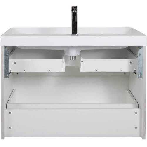 Тумба Аква Родос Амеріна 32228 консольна кашемір з раковиною Deep 90 см, фото 7