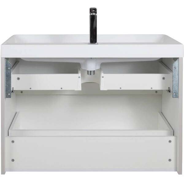 Тумба Аква Родос Амеріна 32228 консольна кашемір з раковиною Deep 90 см, фото 7