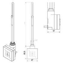 Блок керування Terma KTX 1 WEKT104K905U 400 W кабель спіральний з вилкою, чорний, фото №2