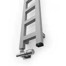 Набір вентилів термостатичний кутовий з трубкою занурення Terma WRZT5G5-CM лівий, чорний матовий, фото №3