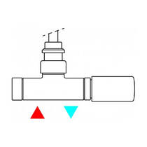 Набір вентилів термостатичний кутовий з трубкою занурення Terma WRZT5G5-CM лівий, чорний матовий, фото №4