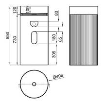 Раковина Noken Rome 100360885 напольная 40,6 см, матовый титан, фото №3