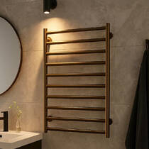 Рушникосушарка комбінована Mario INOX Флет 970x530/500 бронза, з теном MEG 300 Вт підключення справа, фото №1